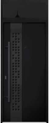 VDOMDOORS Deux 6078 Black Enamel Steel Exterior Door