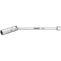 Hazet, Fahrzeug Werkzeug, Zündkerzen-Schlüssel 4766-1 ∙ Vierkant10 mm (3/8 Zoll) ∙ Aussen Sechskant Profil ∙ 16 mm ∙ 5⁄8...
