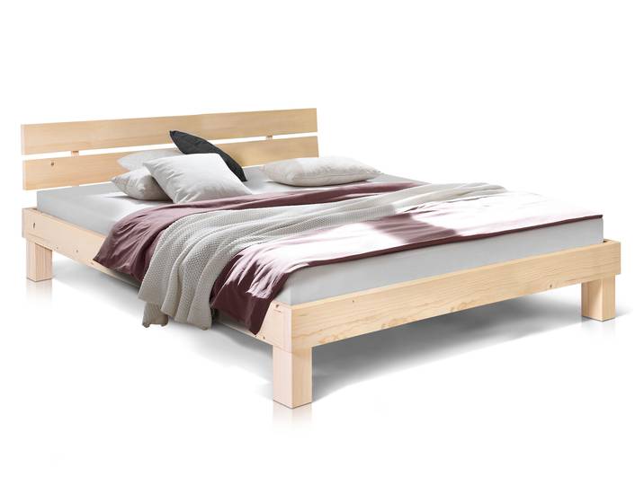 PUMBA Massivholzbett mit Kopfteil, Material Massivholz