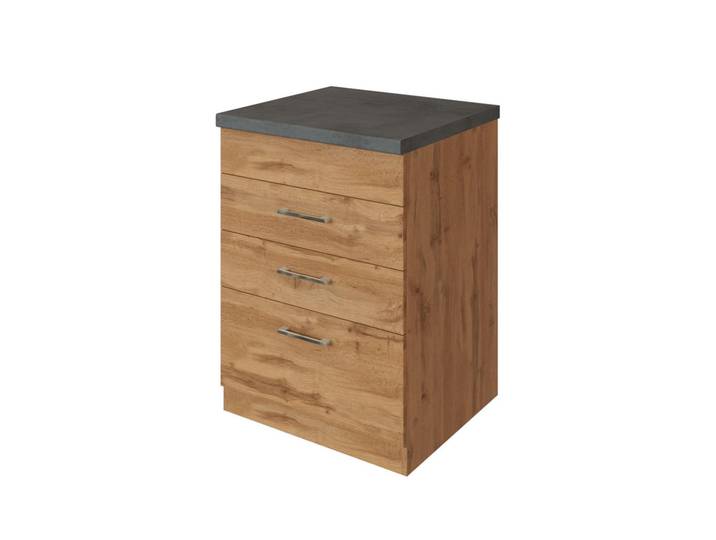 Held Geräteumbauschrank, Eiche, 3 Schublade(n) Schubladen, einzeln stellbar, 60x85x60 cm, individuell planbar, Küchen, Küchenmöbel, Küchenschränke, Geräteumbauschränke