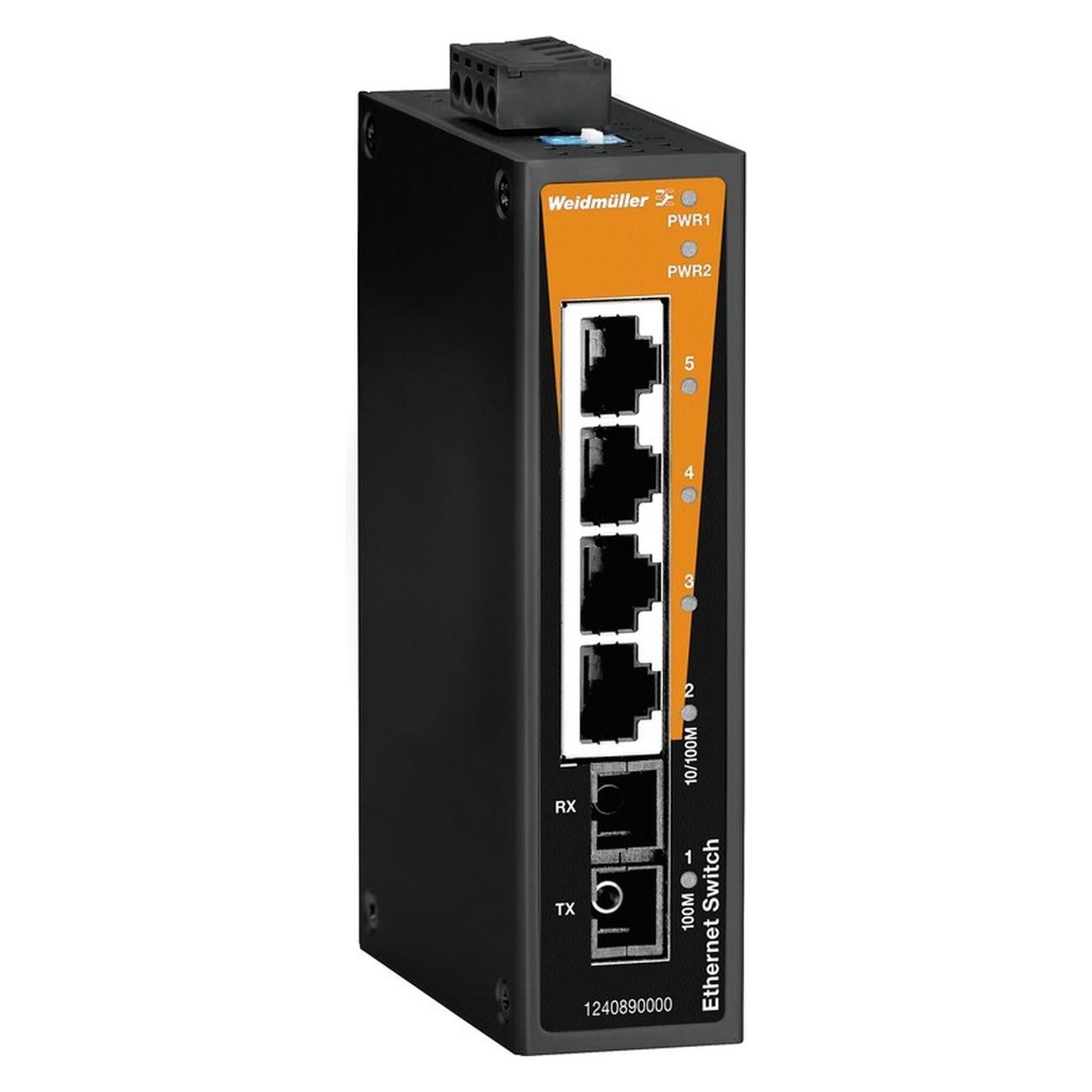 Weidmüller Network Switch Unmanaged, Fast Ethernet (5 Ports) (1240890000)