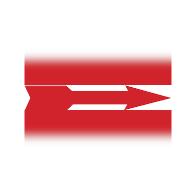 Richtungspfeil, Rot, Folie - 1 Bund = 100 Stk - 150x28 mm Folie selbstklebend