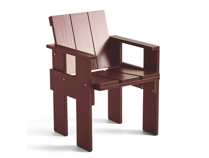 HAY Chaise avec accoudoirs Crate Dining Chair Iron red