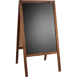 Kundenstopper Holz WOOD-STOP Lite L, 53 x 80 Kreidetafel braun