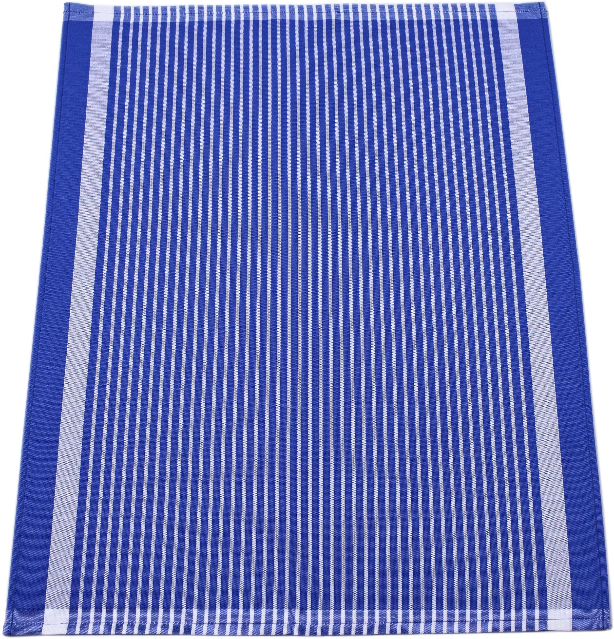 Geschirrtuch ROSS "Exclusiv", blau, 3 Stk., 100 % Baumwolle 50 % Baumwolle 50 % Leinen, 100% Baumwolle, 50% Baumwolle, 50% Leinen, Geschirrtücher, Geschirrtuch, 1x Küchen-Frottiertuch 50x50 cm Streifen u. 2x Geschirrtücher 50x70 cm