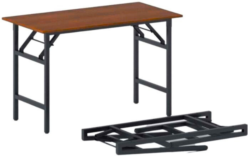 B2B Partner Klapptisch FAST READY, 120x60 cm, schwarzes Metallgestell, Kirschbaum