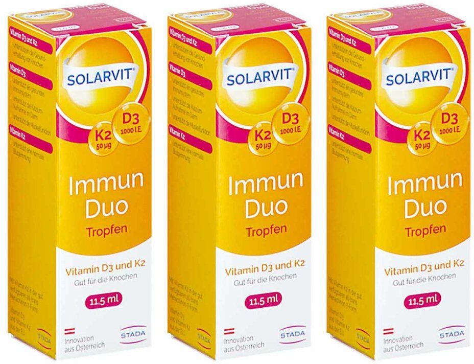 Solarvit D3 K2 DuoProtect Tropfen 3x11.5ml