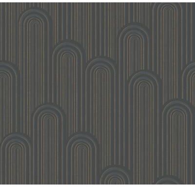 Antonina Vella Speakeasy Black Metallic Wallpaper