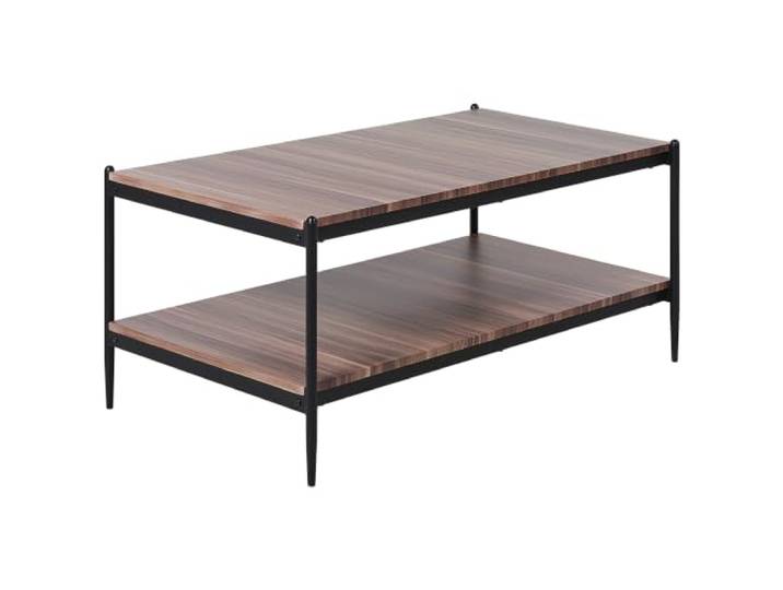 Couchtisch rechteckig schlicht modern dunkler Holzfarbton/schwarz Avoca