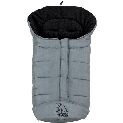 Fußsack HEITMANN FELLE "Eisbärchen - Winterfußsack Copy Fleece", Kinder, grau (hellgrau), Polyester, Fußsäcke Fußsack, mit Fleecefutter, Mumienform möglich, für Kinderwagen, waschbar