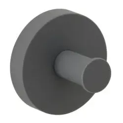 Herzbach Deep Grey Handtuchhaken 23.819000.1.06 32 mm, Wandmontage, Befestigung verdeckt, grau matt