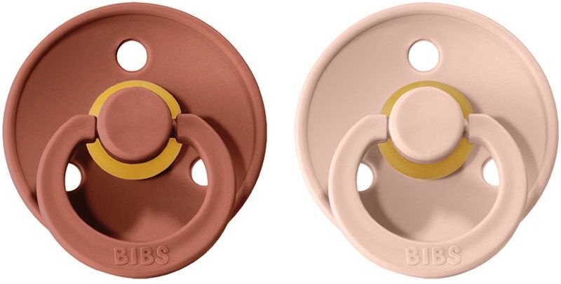 BIBS Colour Natural Rubber Size 2: 6+ months tétine Woodchuck / Blush 2 pcs