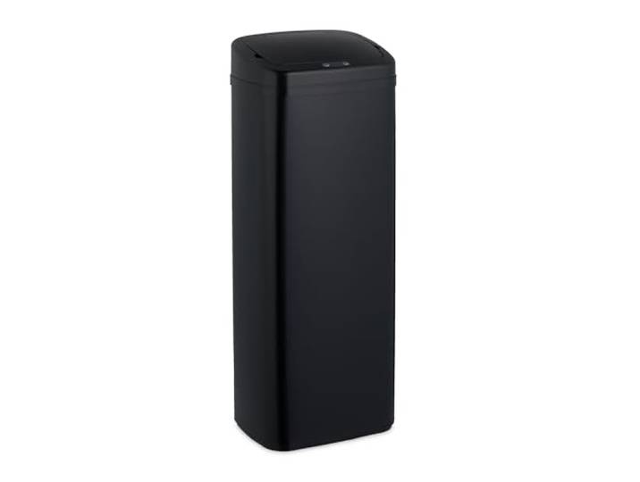 Relaxdays prullenbak met sensor, 50 liter, elektrische deksel, vuilniszakhouder, keuken vuilnisbak, automatisch, zwart