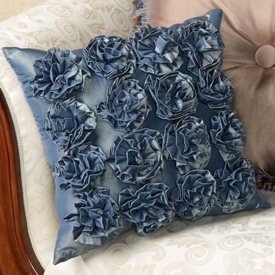 Touch of Class "Royale Tailored Pillow Provincial Blue 14"" Square, 14"" Square, Provincial Blue"