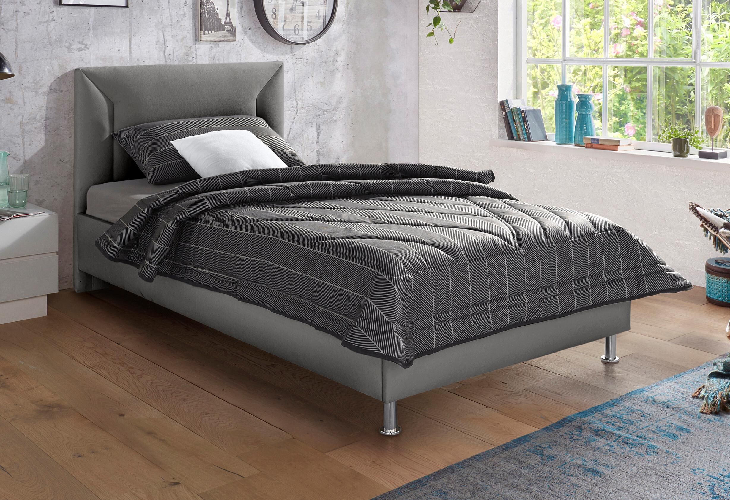 Westfalia Schlafkomfort in diversen Ausführungen dunkelgrau Liegefläche Länge B: 200cm x 120cm, Microfaser, Höhe Liegefläche: 43,00, Kaltschaummatratze Gewicht bis: 100 kg H3