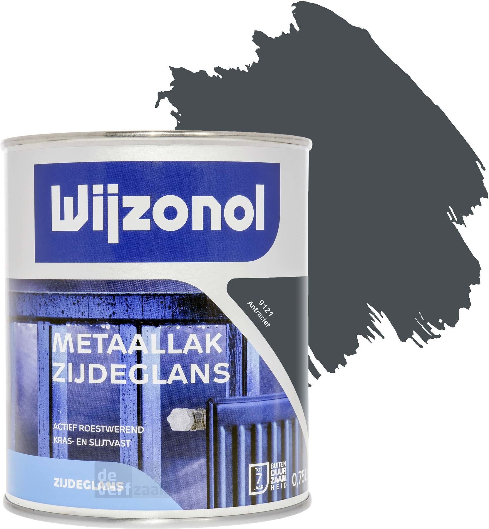 Wijzonol Metaallak Zijdeglans 9121 Antraciet