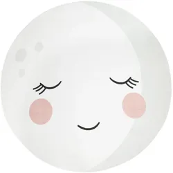 KINDERTEPPICH Waschbar, mit Mond-Motiv, Creme, Ø 150 cm