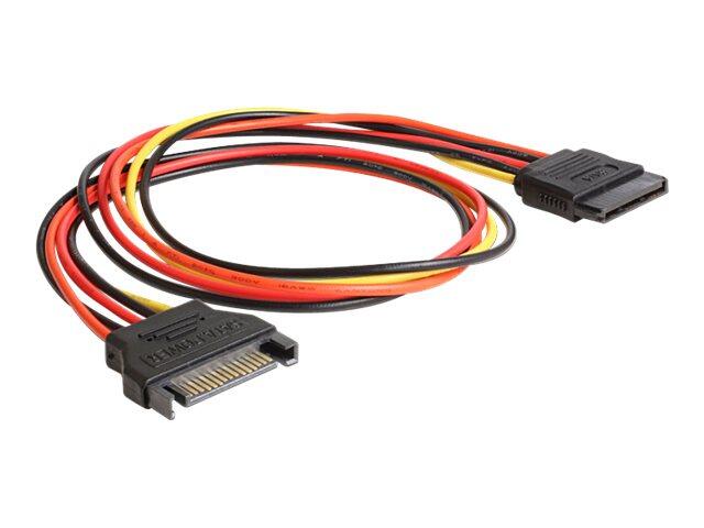 DeLock Spannungsversorgungs-Verlängerungskabel - SATA-Stromstecker (W) bis SATA-Stromstecker (M) 50 cm 60132
