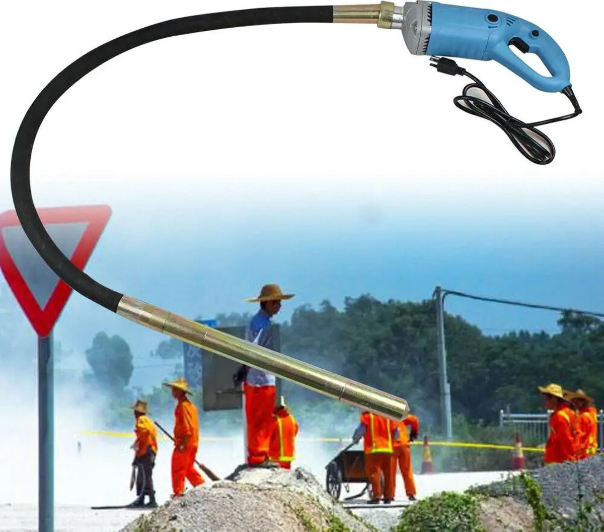 Betontrilnaald Pro Elektrische Beton Trilnaald Blauw
