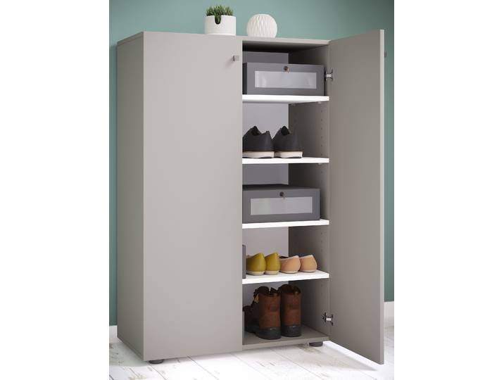 Commode à chaussures A 70 x 110 x 39cm Gris/Gris