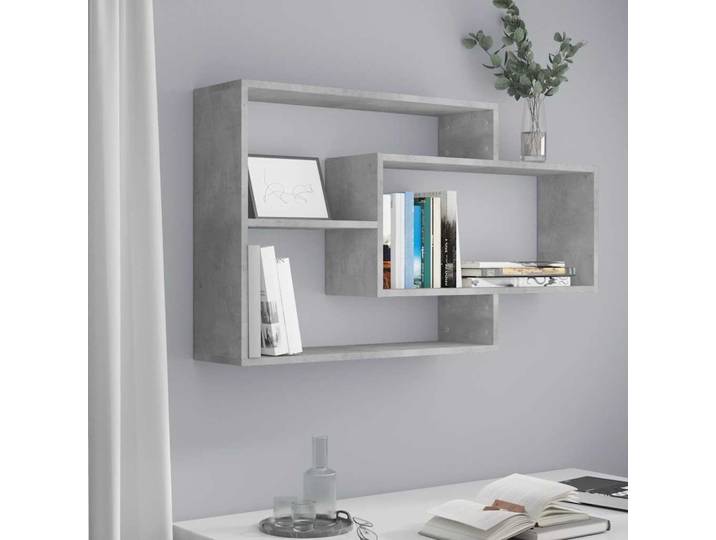 vidaXL Wandregale Betongrau 104x20x58,5 cm Holzwerkstoff