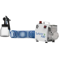 Aerotec, Kompressor, SANY AIR Kompressor zum Desinfizieren von Oberflchen inkl. Zerstuberflasche, Komplettpake (60 l, 8 Bar)