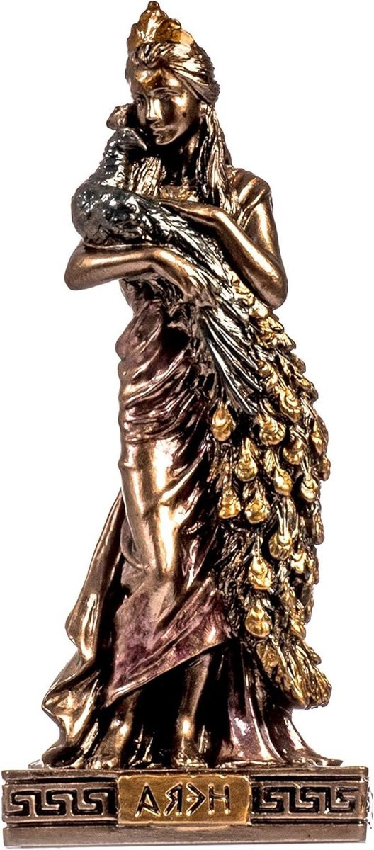 Hera Beeldje Griekse Godin Miniatuur Huisdecoratie Koud Gegoten Brons Hoogte: 85 cm