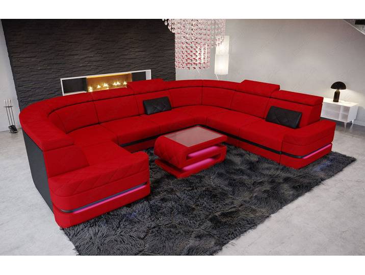 Couchlandschaft Positano U-Form in Stoff