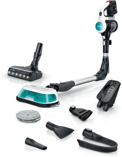 Bosch Scopa elettrica lavapavimenti 2in1 Unlimited 7 ProHygienic Aqua Bianco