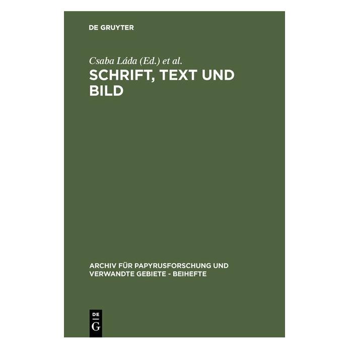 De Gruyter Schrift, Text und Bild (Deutsch, Hardcover) (38967495)