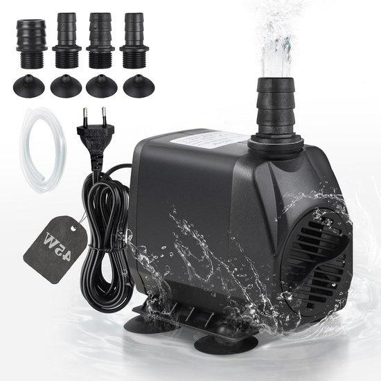 EXLECO Aquariumpomp - Waterpomp voor fonteinen en watercirculatie - 2500 l/u - 45W - Zwart