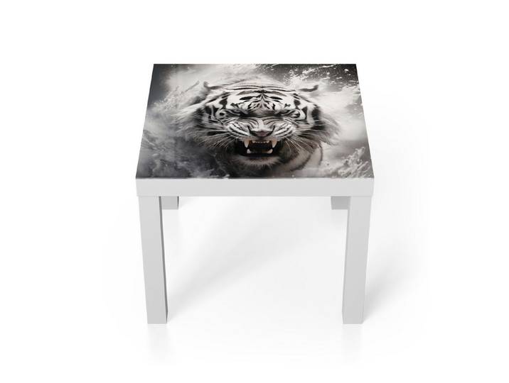 DEQORI Couchtisch 'Wasserschlag des Tigers', Glas Beistelltisch Glastisch modern