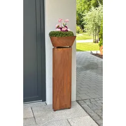 Badeko Metallsäule Bregenz inkl. Schale ,,Konstanz" in Edelrostoptik