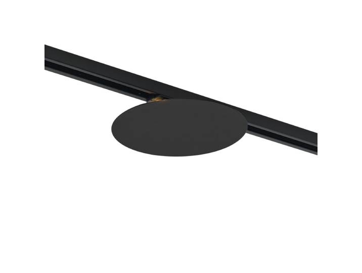 Plafonnier noir moderne pour système de rail monophasé 2 lumières