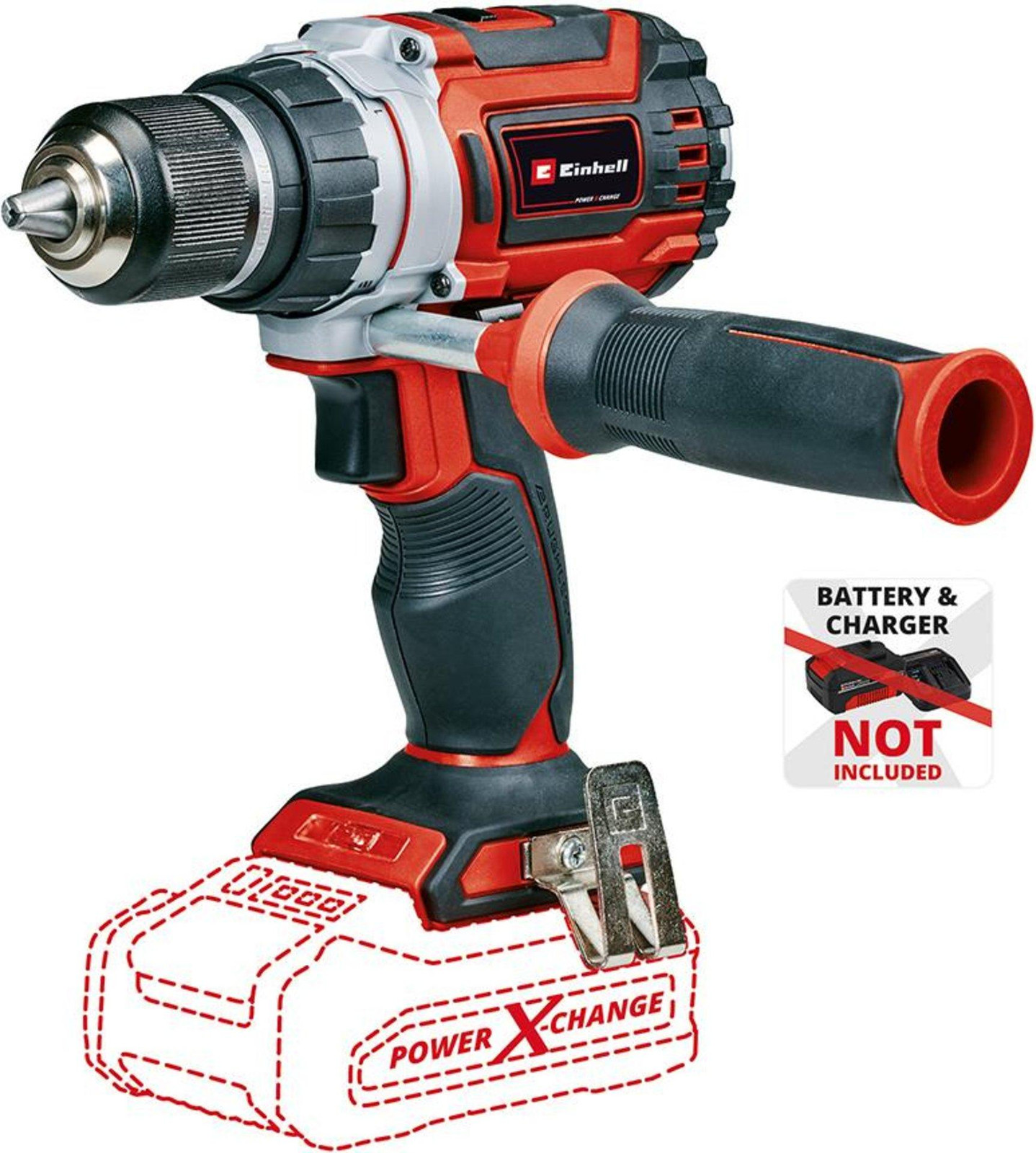 Einhell TP-CD 18/60 Li BL Solo Accu-boormachine - Zwart, Grijs, Rood