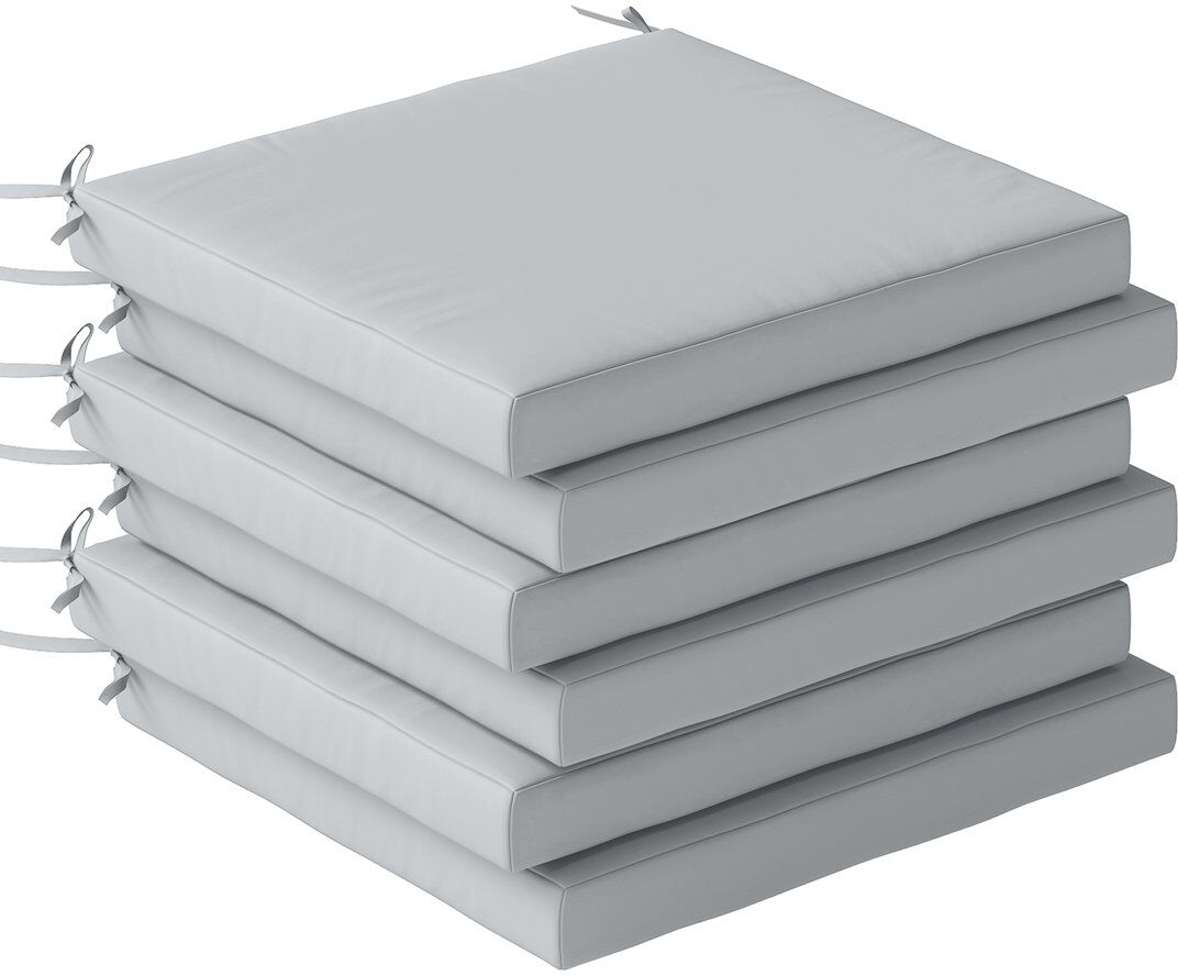 17 Stories Outsunny Outdoor Seat Cushions with Machine Washable Cover Light Grey 46cm W