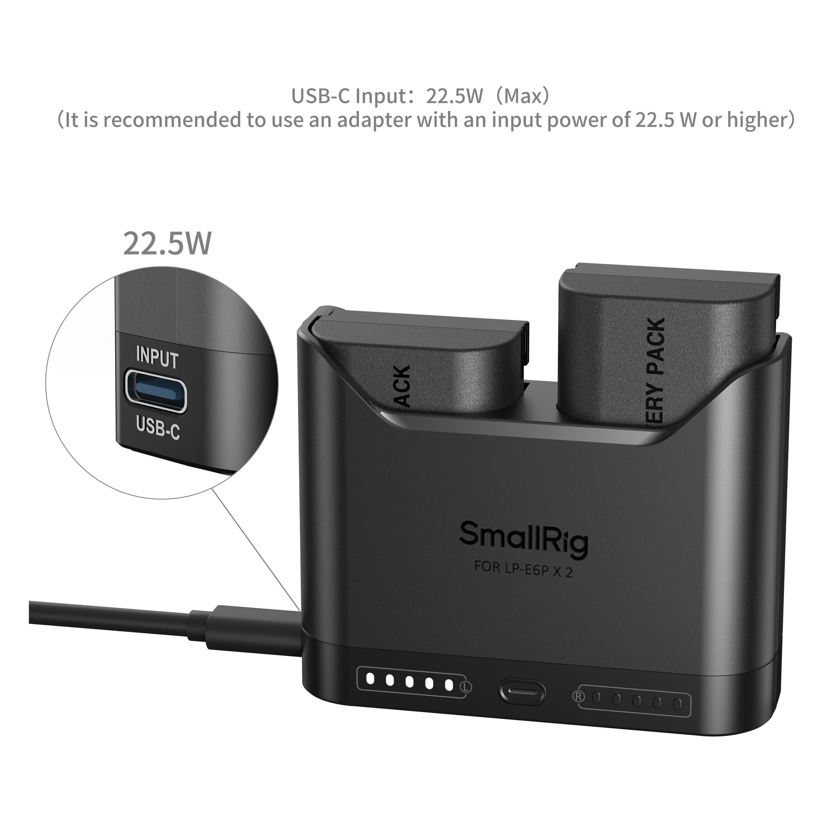 SmallRig 5485 Turbo Charging Kit for LP-E6P (Kamera Akku, Kamera Akku Ladegerät) (1019625681)