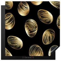 HERDABDECKPLATTE Eier - Gold - Muster Induktionsmatte 78x78 cm