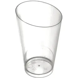 MONOUSO - Mehrweg Fingerfood-Becher aus PS "Cónico Alto" Transp. 70ml (500 Stück)
