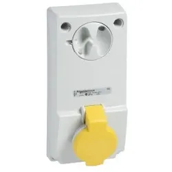 Schneider Electric 82028 Anbausteckdose verriegelt, 16A, 2p+E, 100-130 V AC, IP44