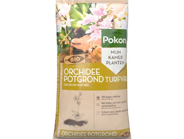 Pokon Bio Orchidee Potgrond - 5l - Turfvrije potgrond (Orchidee) - 100 dagen voeding