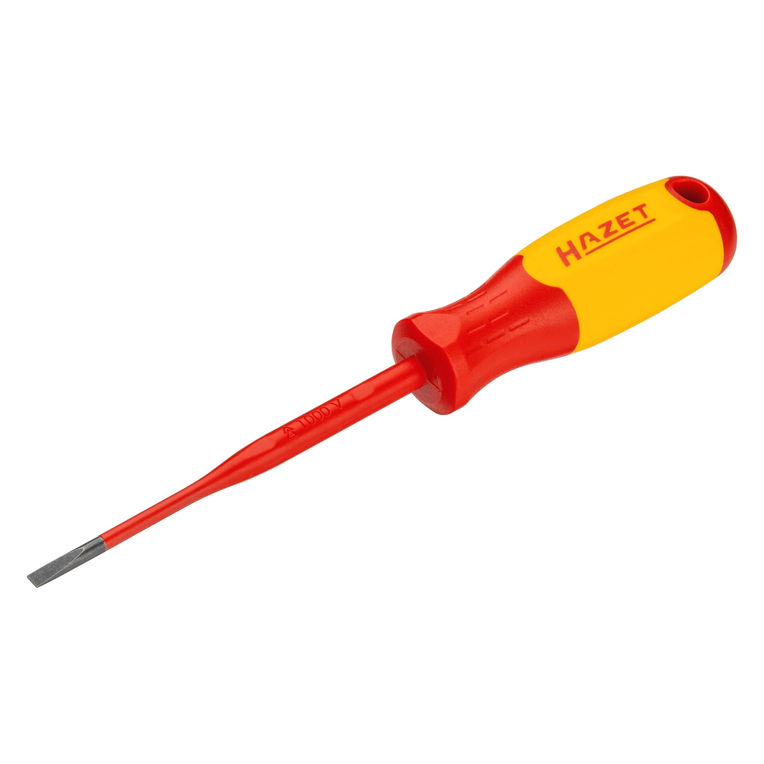 Hazet Elektriker-Schraubendreher schutzisoliert 811KV-35 Schlitz Profil SW 0,6 x 3,5 mm (811KV-35)