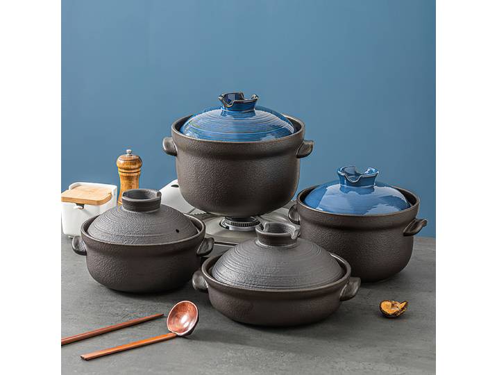 Casserole en céramique style japonais, grande marmite à soupe, ustensiles de cuisine coréens