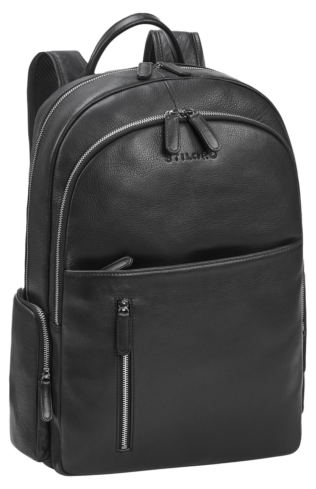 Leder Rucksack mit Laptopfach bis 15,6 Zoll