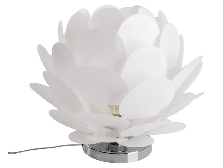 Näve E27 Tischleuchte FORA Ø41cm weiß 3187023