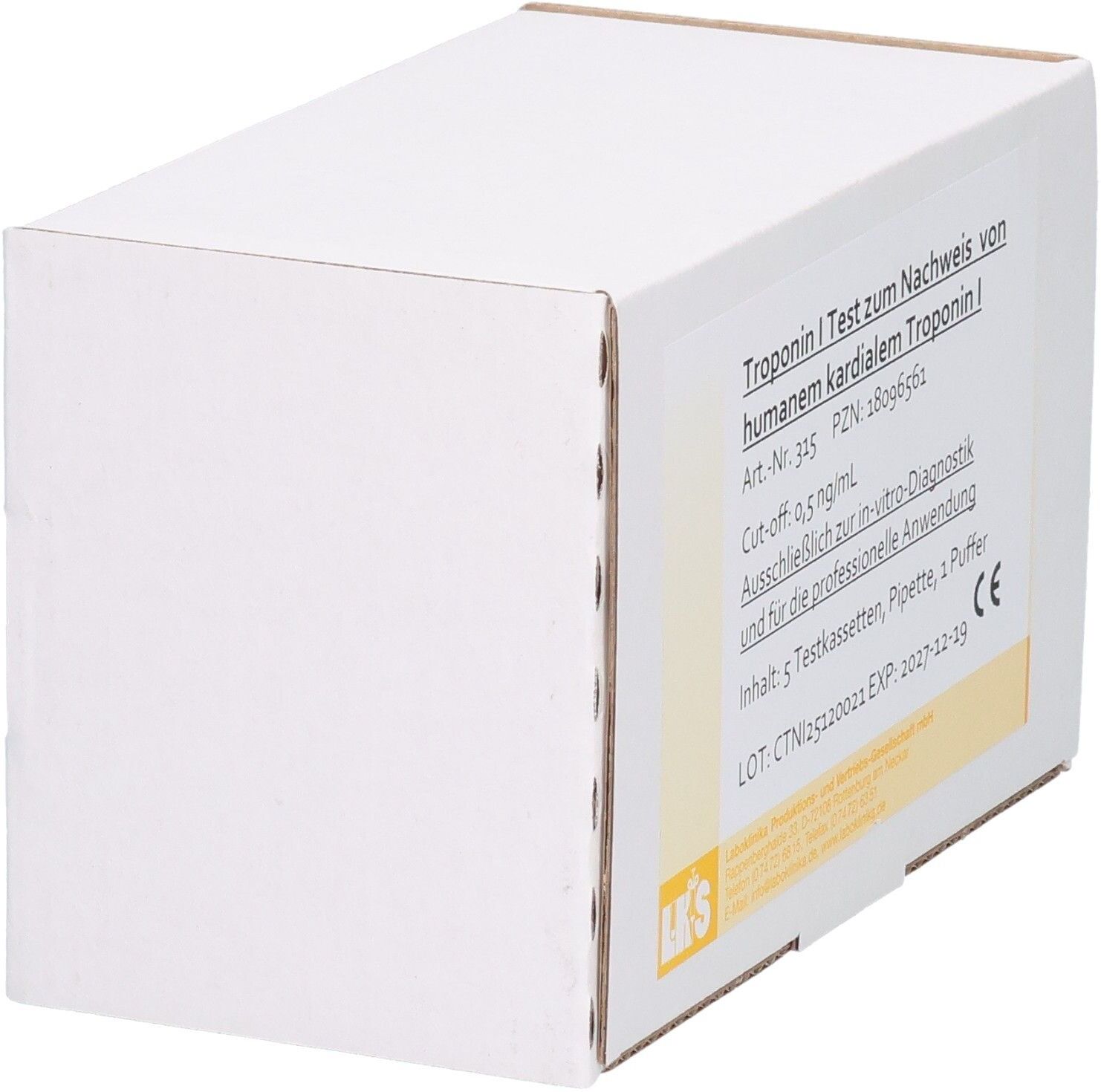 No Brand Troponin I mit Puffer Testkassetten 5 St Test