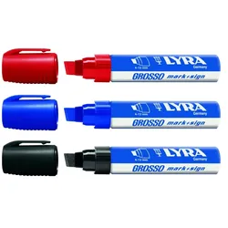 Permanentmarker schwarz Strich-B.4-12mm wasserfest LYRA
