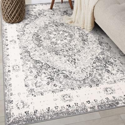 World Rug Gallery Vintage Oriental Distressed Medallion Rug