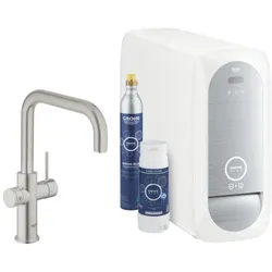 Grohe Blue Home Küchenarmatur 31456DC1 supersteel, U-Auslauf, Starter Kit