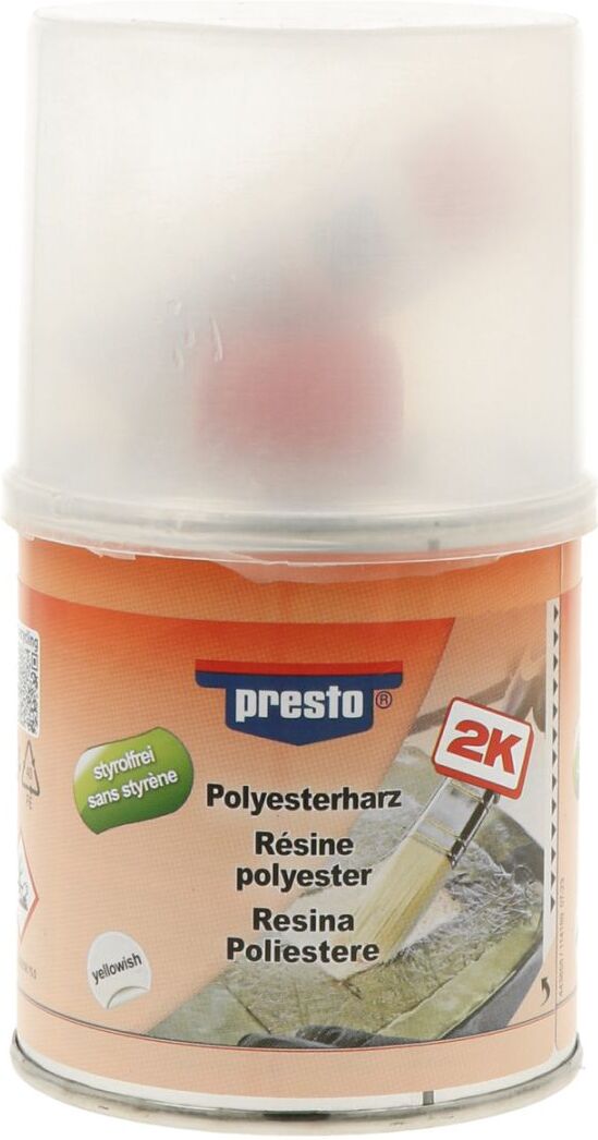 european aerosols presto Polyesterharz + H., styrolfrei, gelb, 250 g